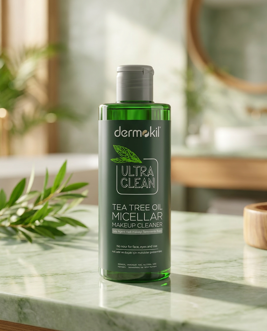 Dermokil Tea Tree Oil Micellar Water – 400ml | Purifying Makeup Remover